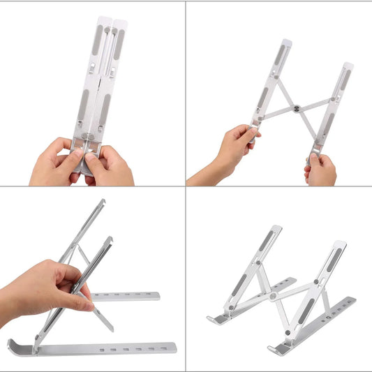 Metal Portable Laptop Stand, with 7 Adjustable Angles